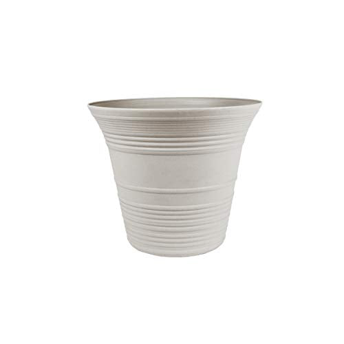 12 inch white ceramic plant pot The HC Companies 12 Inch Sedona Round Self Watering Planter