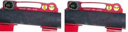 Flange Wizard PP-200 Pocket Pro Levels, 9", 3 Vials, RED (2)