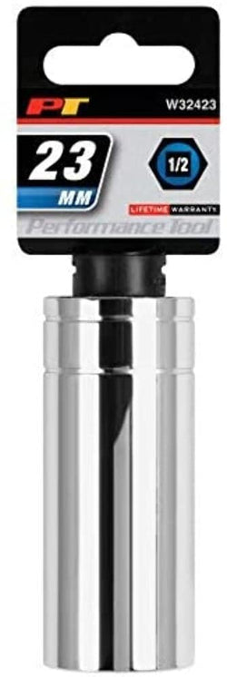 Performance Tool W32423 1/2 Drive 6-Point Socket, 23mm
