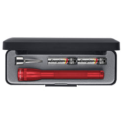 MagLite M3A032Maglite Mini Incandescent 2-Cell AAA Flashlight in Presentation Box, Red