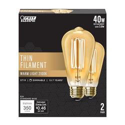 Feit Electric ST19 LED THIN FIL 21K 2PK