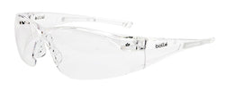 Bollé Safety 253-RH-40070 Rush Safety Eyewear with Rimless Frame and Clear Anti-Fog/Anti-Scratch Lens