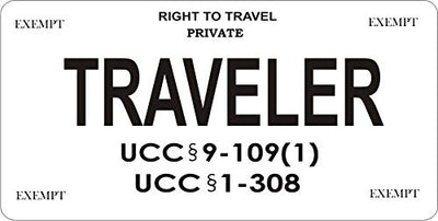 Right to Travel Traveler Photo License Plate