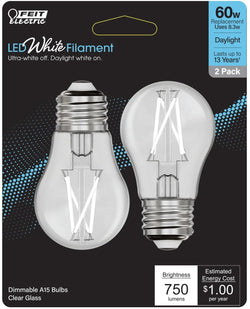 Feit Electric DIM A15 CL 60W 5K WFIL 2PK