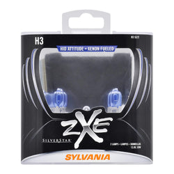 SYLVANIA - H3 (64151) SilverStar zXe Fog High Performance Halogen Fog Light Bulb - Bright White Light Output, HID Attitude, Xenon Fueled Technology (Contains 2 Bulbs)