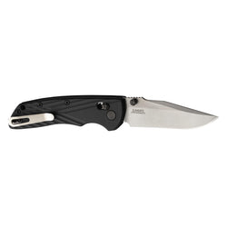 Hogue Deka ABLE Lock Folding Knife 3.25" CPM-MagnaCut Stonewashed Clip Point Blade, Black Polymer Handles, AXIS/Crossbar Lock - 24379