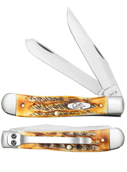 Case XX Pocket Knife 6.5 BONESTAG TRAPPER W/POCKET CLIP Item #65345-6.5254C SS - Length Closed: 4 1/8Inches
