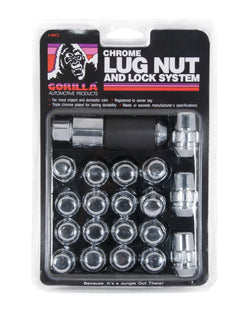 Gorilla Automotive 91743 Acorn Bulge Chrome Lug Nut and Lock System (14mm x 1.50 Thread Size)
