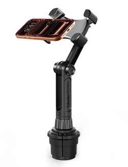 ToughTested Boom Adjustable Mobile Cup Holder Phone Mount, Features Bendable, No-Vibration Boom Arm, Expandable Phone Grip with 360 Degree Rotation, Quick Release Button, Compatible with Smartphones