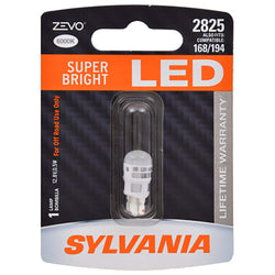 SYLVANIA - 2825 T10 W5W ZEVO LED White Bulb - Bright LED Bulb, Ideal for Interior Lighting - Map, Dome, Trunk, Cargo and License Plate (Contains 1 Bulb)
