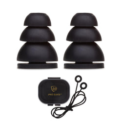Pro Ears Audiomorphic Earplugs, Shooting Ear Protection, Noise Canceling Earbuds, Hearing Protection, Carrying Case Included, Black (Small)