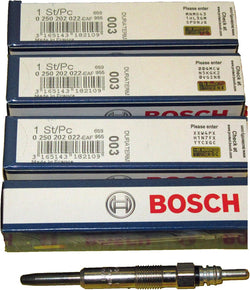 Set of 4 Volkswagen Diesel Glow Plug Bosch (Used, like new)