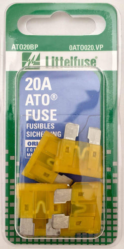 Littelfuse 0ATO020.VP ATO 32 Volt 20 Amp Carded Fuse, (Pack of 5)