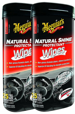 Meguiar's Natural Shine Wipes Auto Surface Protector 25 pk2