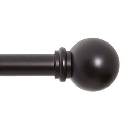 Kenney Chelsea Ball End Standard Decorative Window Curtain Rod,  Adjustable Length,  Steel Tube