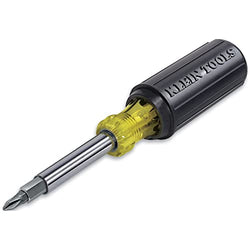 Klein Tools 11-in-1 Screwdriver / Nut Driver Set, 8 Bits, 3 Nut Driver Sizes, Cushion Grip Handle