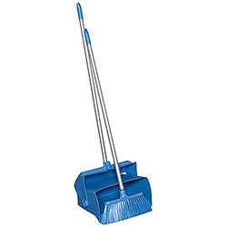 Remco Lobby Dustpan with Broom, Polypropylene/Polyester/Aluminum, 7" X 14" Bin, 37" Handle