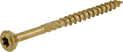 Power Pro Wood Screws, #9 x 2-1/2", Premium Outdoor Deck Screws, Rust Resistant, Epoxy Coated Bronze