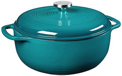 Lodge 6 Quart Enameled Cast Iron Dutch Oven with Lid – Dual Handles