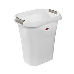 Rubbermaid Open Top White ,Plastic, Waste Basket, 5.3 Gallon Trash Can