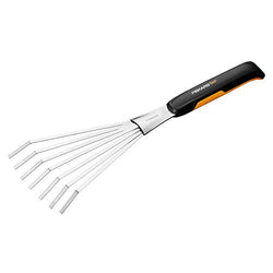 Fiskars Xact Hand Garden Rake, Black/Slivler
