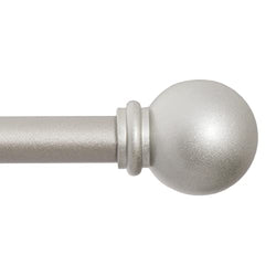 Kenney Chelsea Ball End Standard Decorative Window Curtain Rod,  Adjustable Length,  Steel Tube