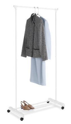 Whitmor Adjustable Garment Rack Rolling Clothes Organizer