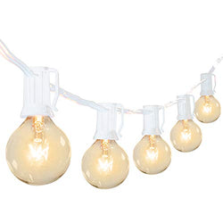 Outdoor Patio String Lights 100Feet G40 Backyard Lights with 104 5W Edison Clear Bulbs(4 Spare)