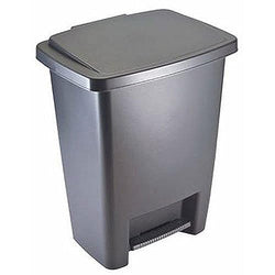 Rubbermaid Step-On Trash Can with Lid, 8.25-Gallon, Gray