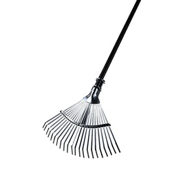 Yocada Garden Leaf Rake 16.1" Wide Heavy Duty Adjustable Long Handle