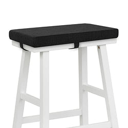 Tromlycs Saddle Stool Cushion Rectangular Bar Stool Seat Cushion Cover Rectangle with Velcro Strap Ties, 18x9.5 inches