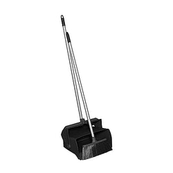 Remco Lobby Dustpan with Broom, Polypropylene/Polyester/Aluminum, 7" X 14" Bin, 37" Handle
