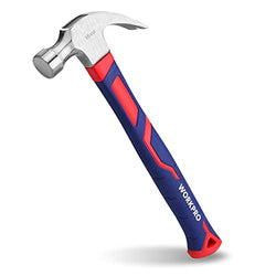 WORKPRO 16 oz Claw Hammer with Fiberglass Handle