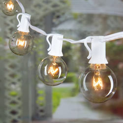Outdoor String LightGlobe Patio Lights, Waterproof Connectable, E12 Socket, White