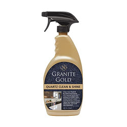 Granite Gold Quartz Clean & Shine Streak-Free Cleaner Deeps Cleans and Polishes All Quartz Surfaces, 24 Fl Oz