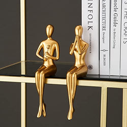 AWNR Lovers Gold Figurines for Home Decor
