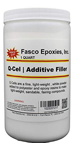 Fasco Epoxies Q-Cel Filler for Boat, Fiberglass, and Surfboard Repairs - Quart