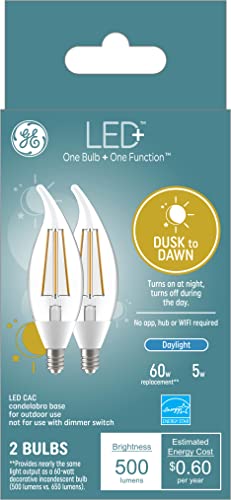 GE Lighting LED+ Dusk to Dawn LED Light Bulbs with Sunlight Sensors, Automatic On/Off