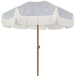 AMMSUN 7ft Patio Umbrella with Fringe Outdoor Tassel