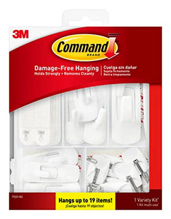Command Variety Pack, Picture Hanging Strips, Wire Hooks and Utility Hooks, Damage Free Hanging Variety Pack for Up to 19