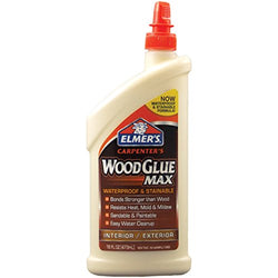 Elmer's E7310 Carpenter's Wood Glue Max Interior and Exterior, 16 Ounces