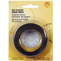 The Hillman Group 123119 28 Gauge Dark Annealed Wire, Black