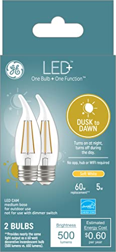 GE Lighting LED+ Dusk to Dawn LED Light Bulbs with Sunlight Sensors, Automatic On/Off
