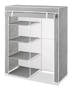 Whitmor Compact Clothes Closet, 15.75 L x 34.25 W x 42.0 H inches, Grey
