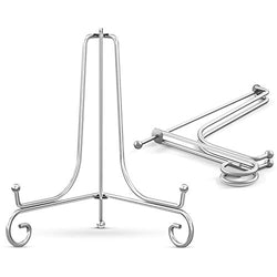 TR-LIFE 2 Pack Silver Decorative Plate Stands