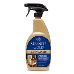 Granite Gold Daily Cleaner Streak-Free Cleaning for Granite, Marble, Travertine, Quartz, Natural Stone Countertops, and Floors, 24 Fluid Ounces