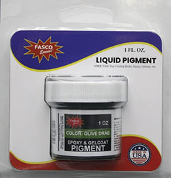 Olive Drab Pigment for Epoxy Resin, Gelcoat, Paint, Latex - 1 oz