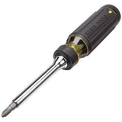 Klein Tools Multi-bit Ratcheting Screwdriver, 15-in-1 Tool with Phillips, Slotted, Square, Torx and Combo Bits and 1/4-Inch Nut Driver