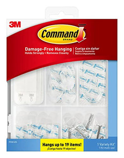 Command Variety Pack, Picture Hanging Strips, Wire Hooks and Utility Hooks, Damage Free Hanging Variety Pack for Up to 19
