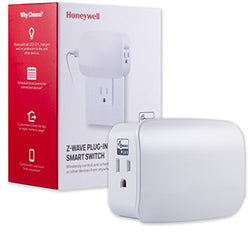 Honeywell UltraPro Z-Wave Plus Smart Light Switch, Dual Outlet Plug-In